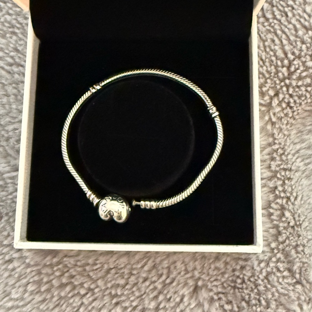 Pandora Silver Heart Charm Bracelet